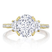 Oval 3-Stone Engagement Ring