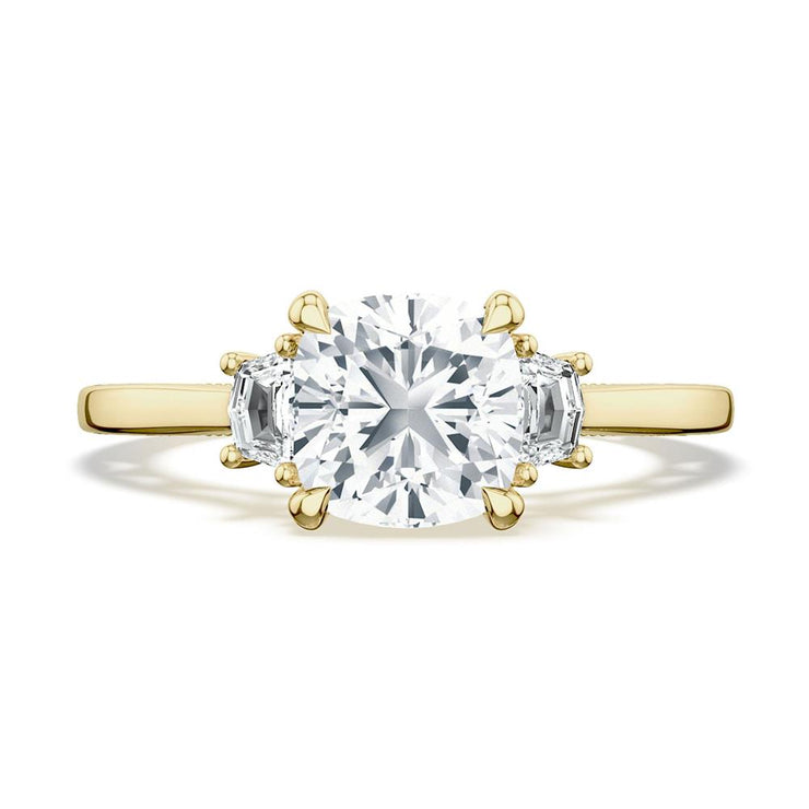 Cushion 3-Stone Engagement Ring