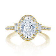 Oval 3-Stone Engagement Ring