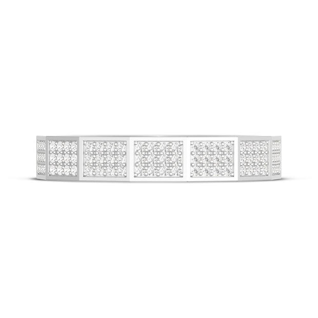Diamond Faceted - Full Coverage Wedding Band in High Polish - 4mm