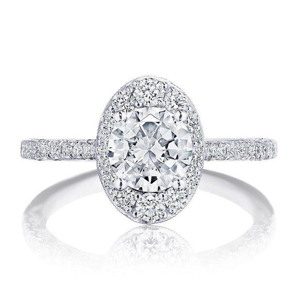 Round, Oval Bloom Engagement Ring