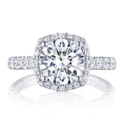 Round with Cushion Bloom Engagement Ring