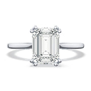 Emerald Solitaire Engagement Ring
