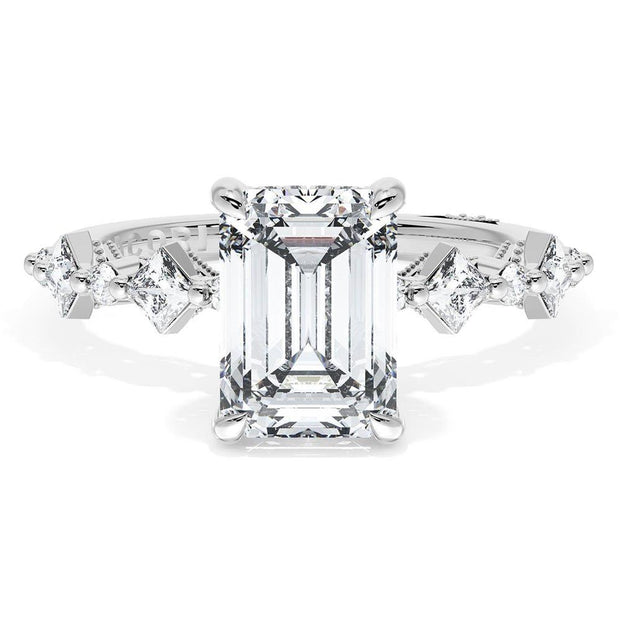 Emerald Solitaire Engagement Ring