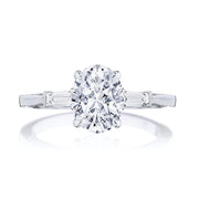 Oval 3-Stone Engagement Ring