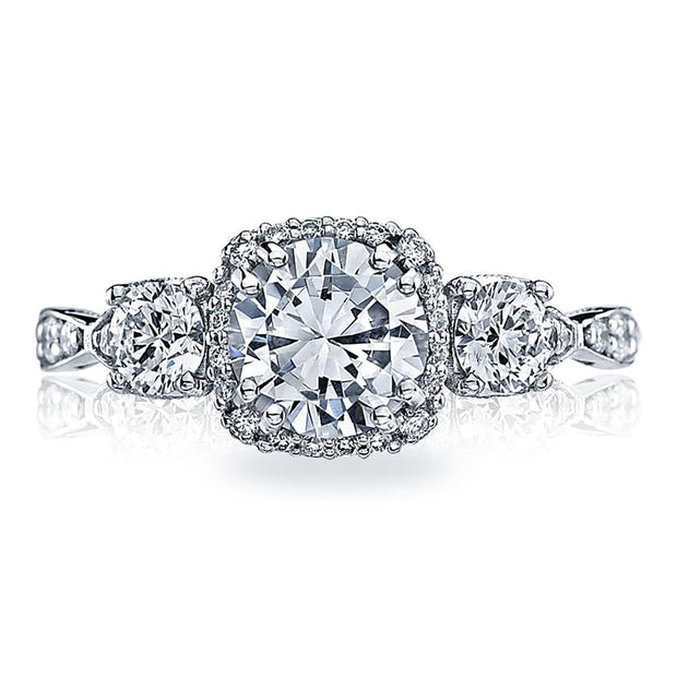 Round 3-Stone Engagement Ring