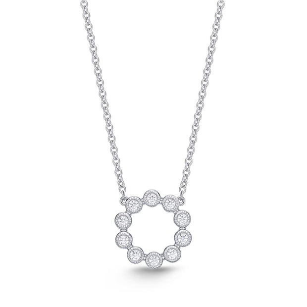 Milgrain Circle Necklace