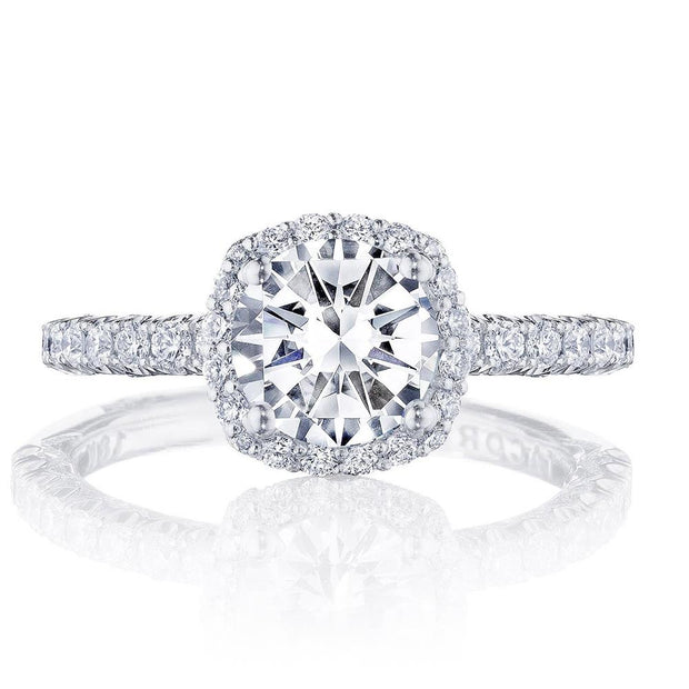 Round with Cushion Bloom Engagement Ring