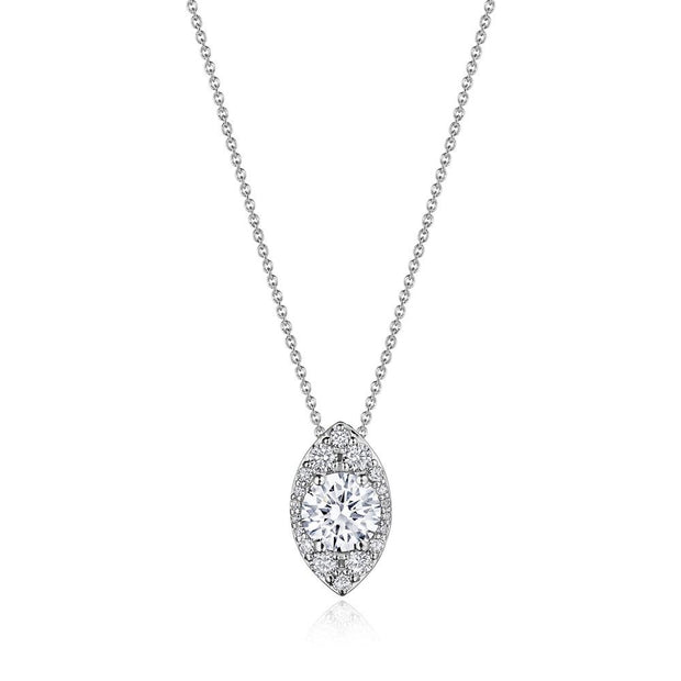 17"" Vertical Marquise Bloom Diamond Necklace