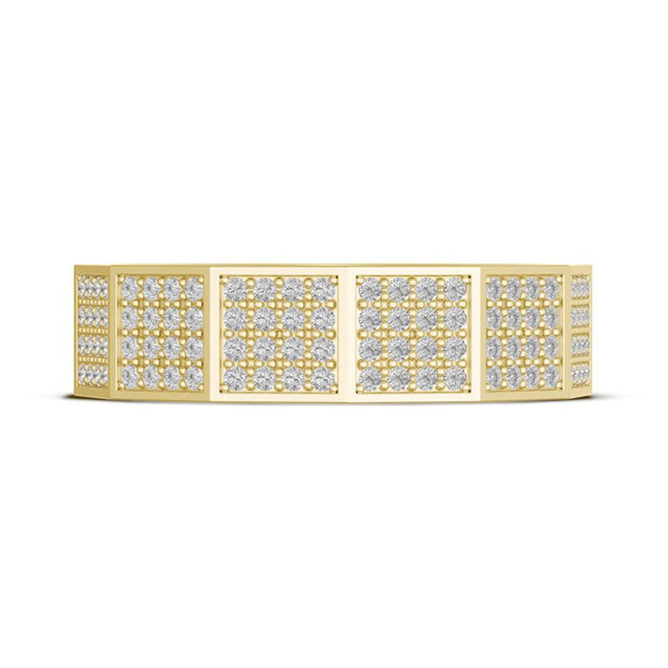 Diamond Faceted - Full Coverage Wedding Band in High Polish  - 6mm