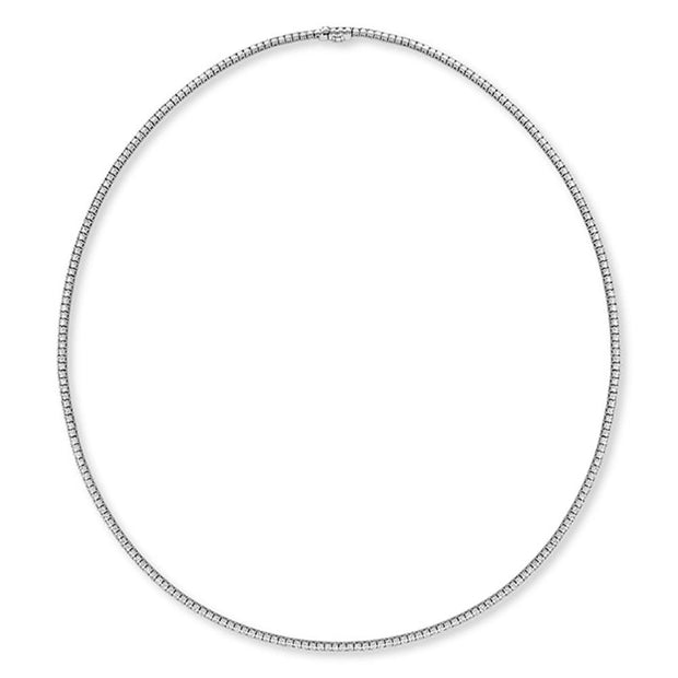 Straight 4-Prong Line Necklace 3.50ctw approx.