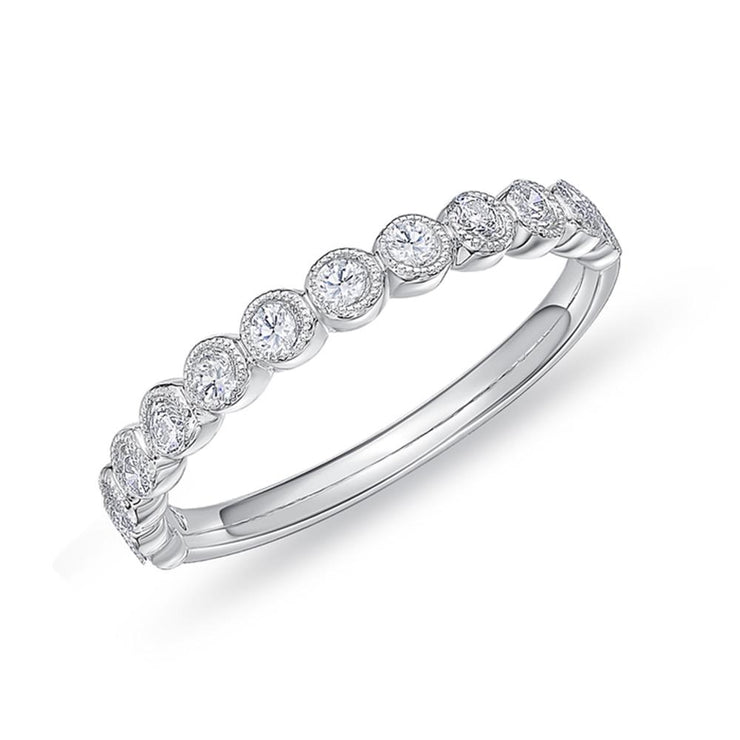 Bouquet Round Halo Engagemnet Ring with Diamond Shank