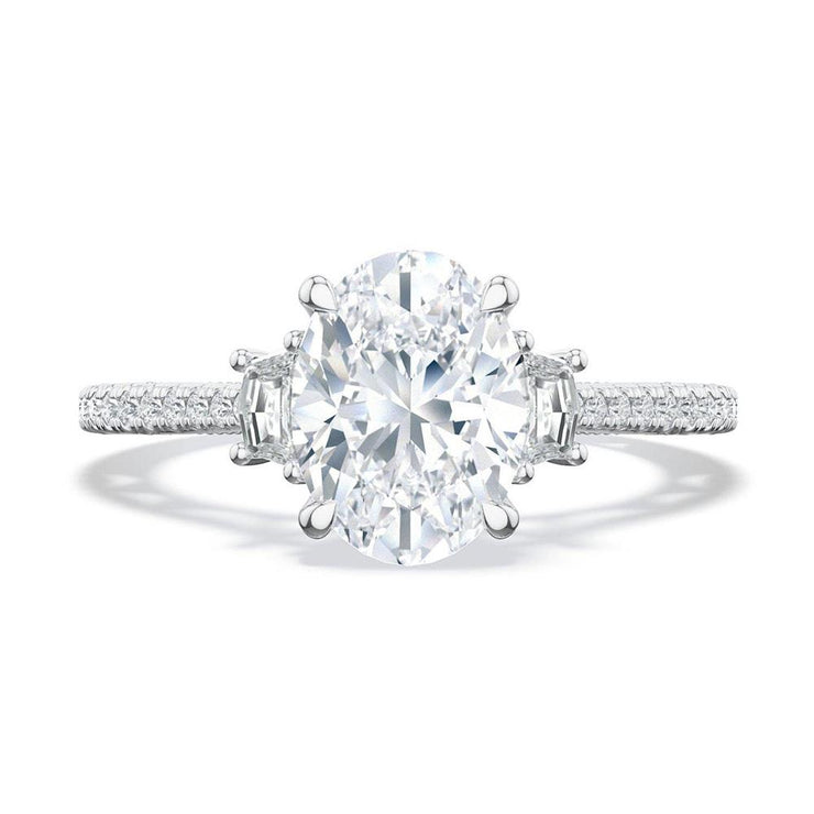 Oval 3-Stone Engagement Ring