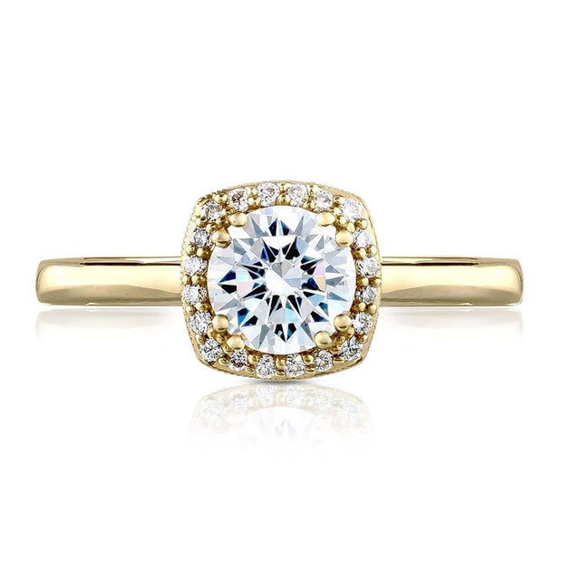 Round with Cushion Bloom Engagement Ring