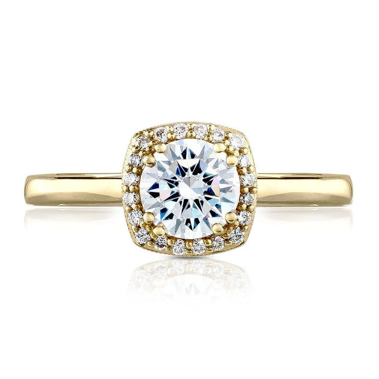 Round with Cushion Bloom Engagement Ring