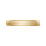 Classic Two-Tone Rounded Wedding Band in Satin Finish