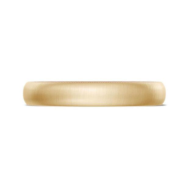 Classic Two-Tone Rounded Wedding Band in Satin Finish