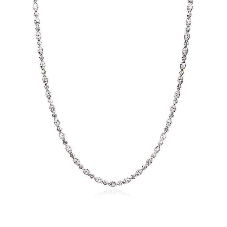 Mixed Diamond Tennis Necklace