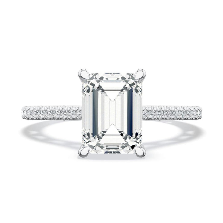Emerald Solitaire Engagement Ring