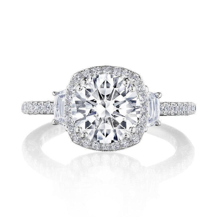 Cushion 3-Stone Engagement Ring