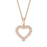 Open Heart Pendant .15ctw approx.