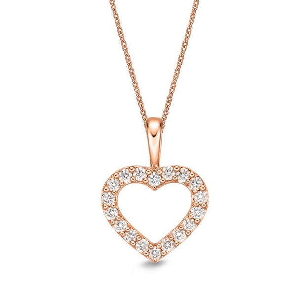 Open Heart Pendant .15ctw approx.