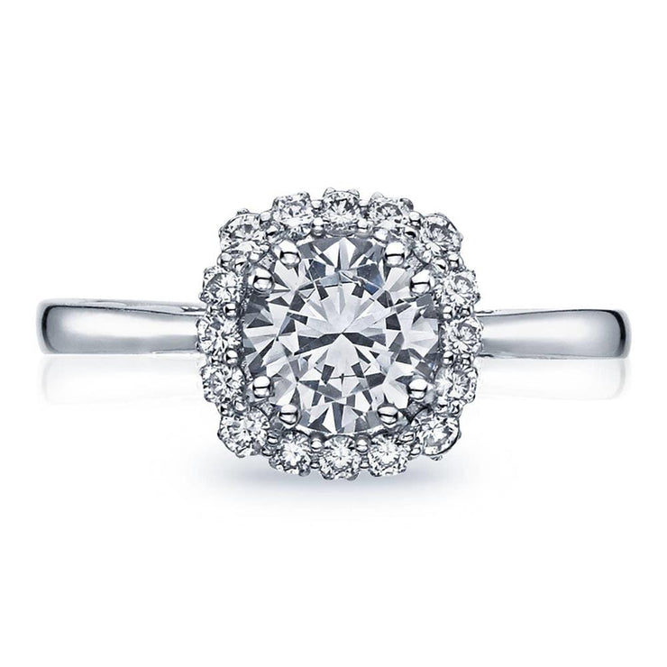 Round with Cushion Bloom Engagement Ring