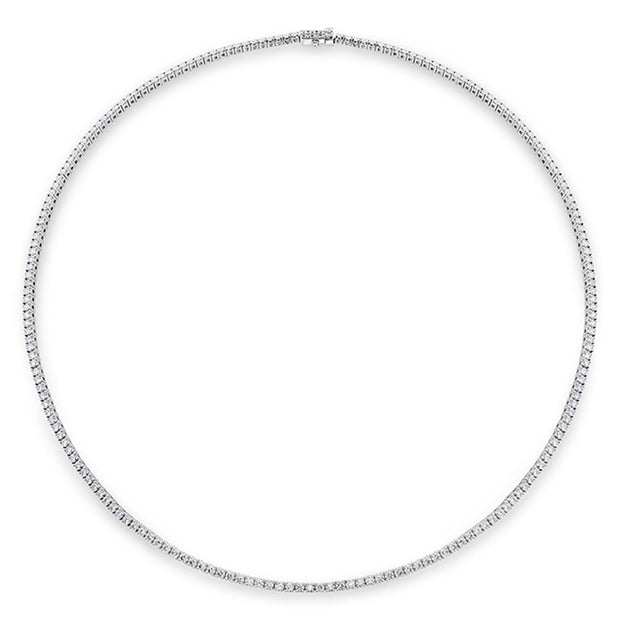 Straight 4-Prong Line Necklace 5.25ctw approx.