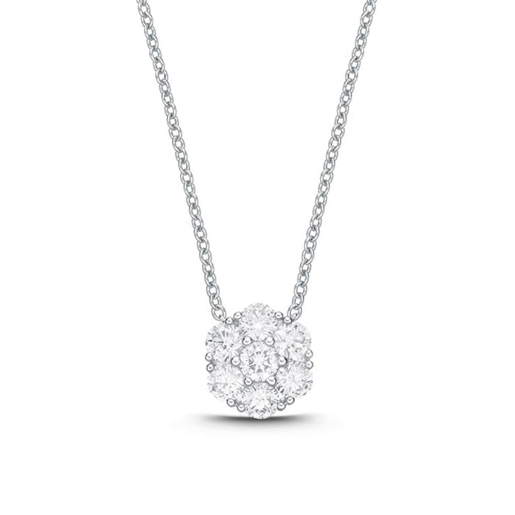 Floral Diamond Pendant .75ctw approx.