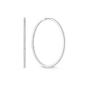 Oval Diamond Hoops 2ctw approx.