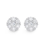 Floral Diamond Studs .50ctw approx.