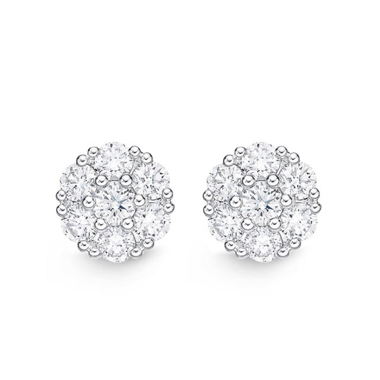 Floral Diamond Studs .50ctw approx.