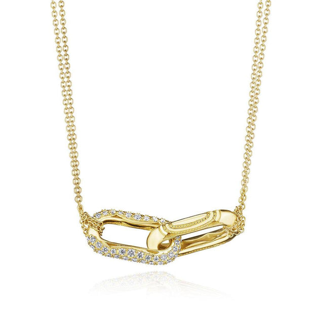 Double Link Pendant, Diamond