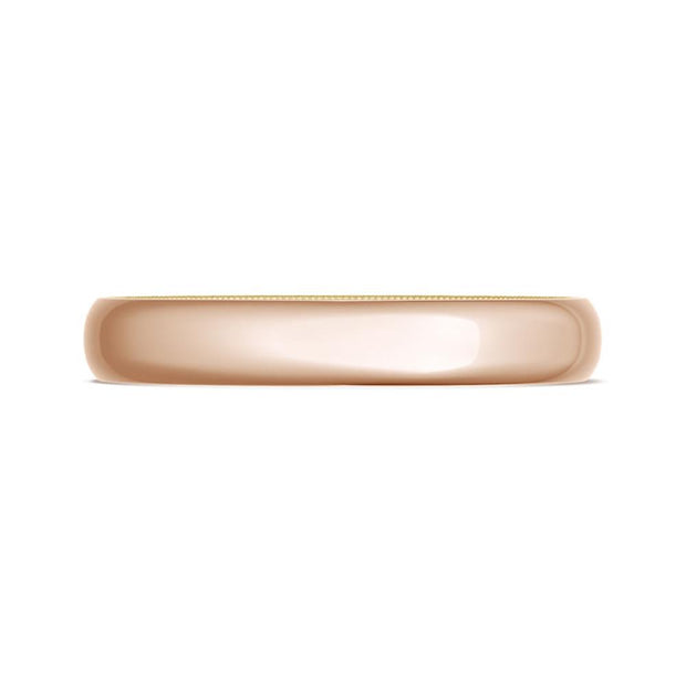 Classic Two-Tone Rounded Wedding Band in High Polish