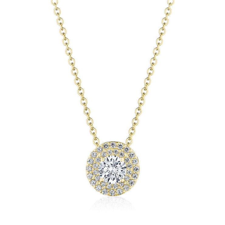 17"" Double Bloom Diamond Necklace