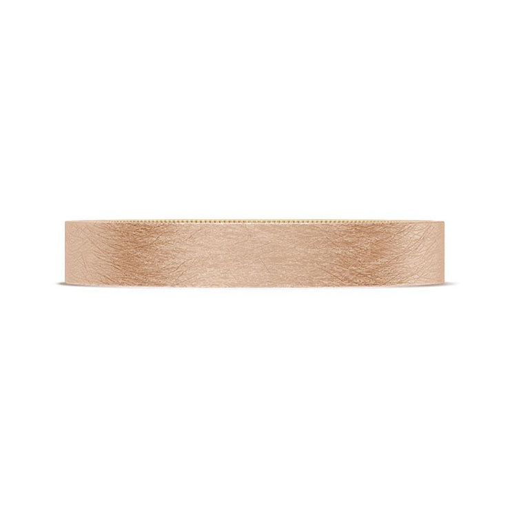Classic Two-Tone Flat Wedding Band in Brushed Finish