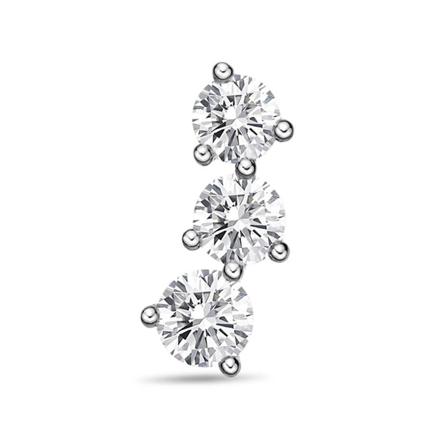 3-Stone Left Side Single Climber 0.75ctw approx.