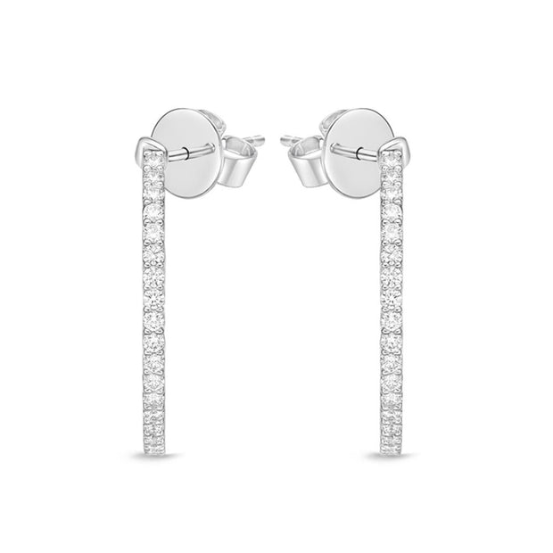 Woven Gallery Round Hoops .75ctw approx.