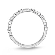Vintage Round & Illusion Marquise Stackable Band .15ctw appr