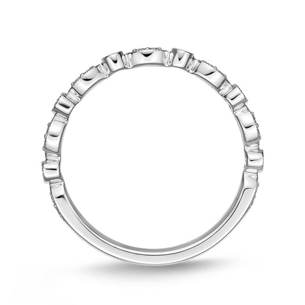 Vintage Round & Illusion Marquise Stackable Band .15ctw appr