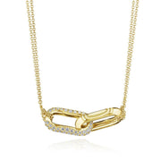 Double Link Pendant, Diamond