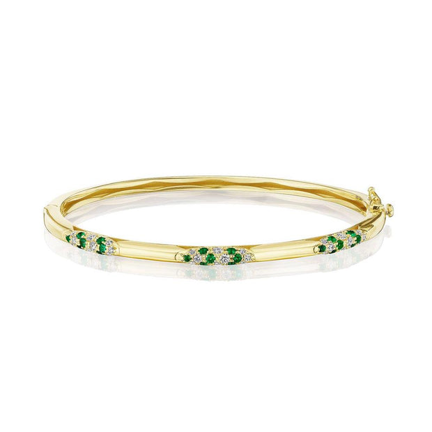 Bangle, Pulse Diamond & Emerald, 3.25mm