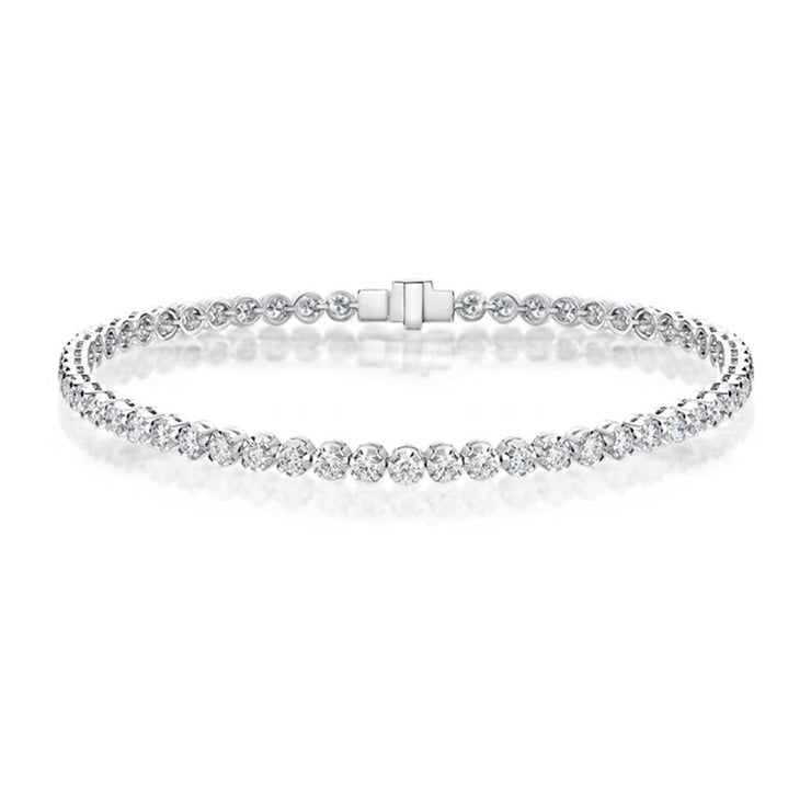 Gold Faceted Line Bracelet 1ctw approx.