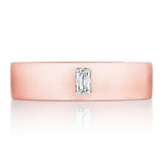 Bezel Set Diamond Wedding Band in Satin Finish