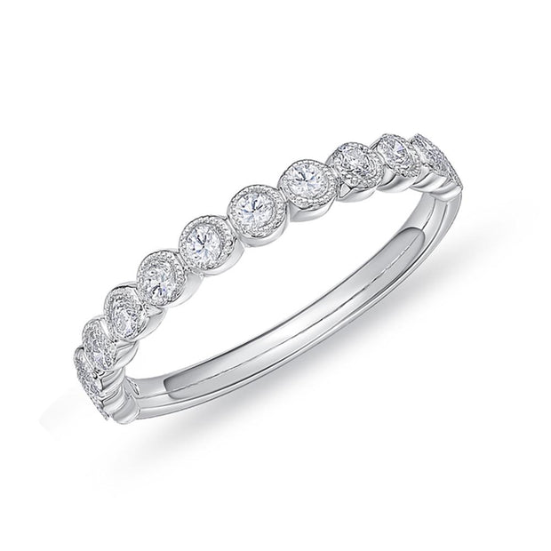 Bouquet Round Halo Engagemnet Ring with Diamond Shank