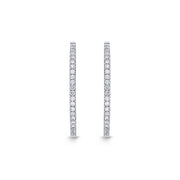 Oval Diamond Hoops .75ctw approx.