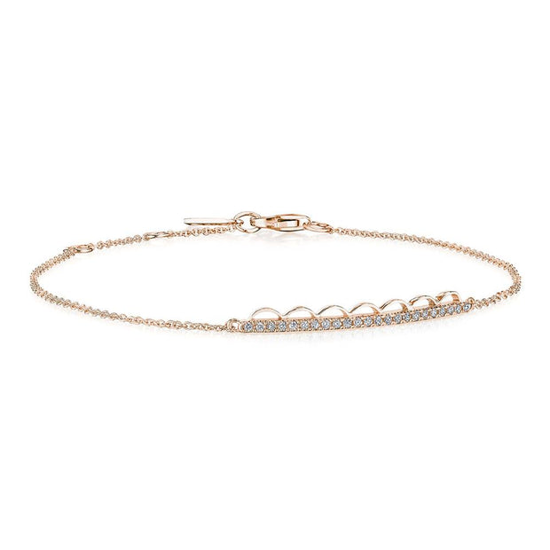 Open Crescent Diamond Bracelet