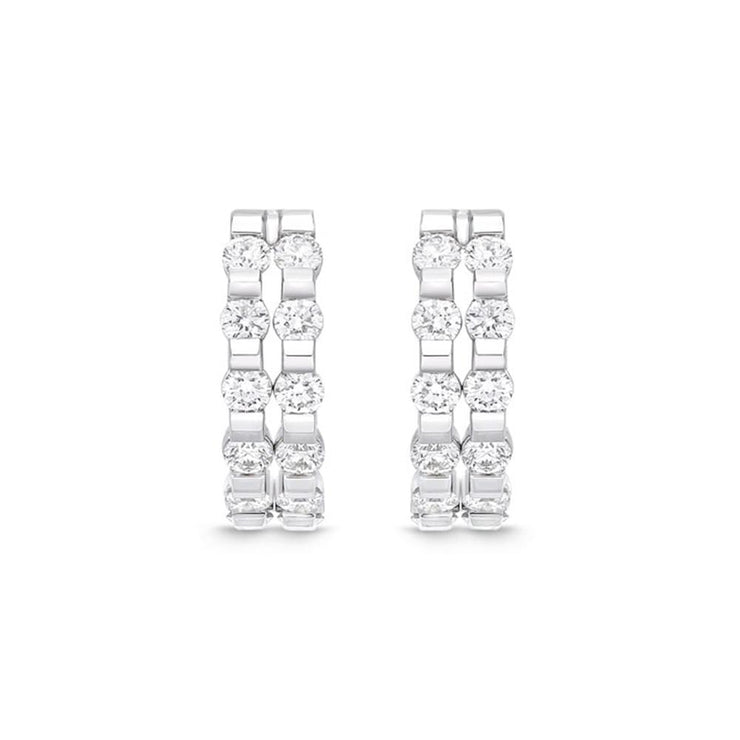 Double Row Diamond Huggies .50ctw approx.