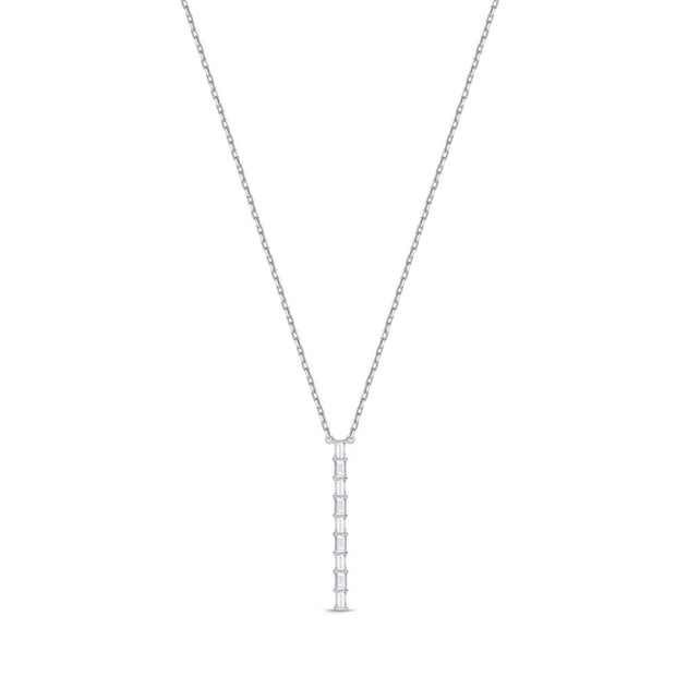 Geo Arts Vertical Diamond Necklace, 24