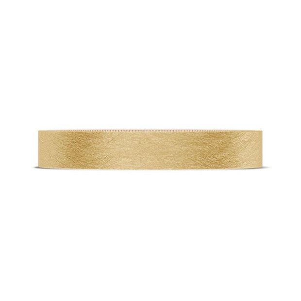 Classic Two-Tone Flat Wedding Band in Brushed Finish